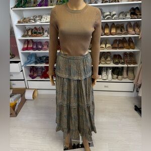 Current Air- Ribbed Cutout Midi Dress